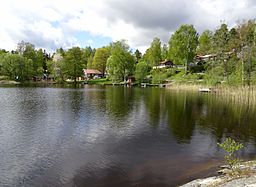 Kvarnsjön och Gladö kvarns bebyggelse