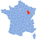 Posizion del dipartiment Haute-Marne in de la Francia