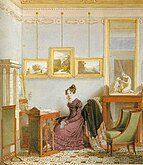 Žena u psacího stolku (1820)