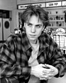 Image 23Jonathan Brandis in a Grunge-style flannel shirt and curtained hair in 1993 (from 1990s in fashion)