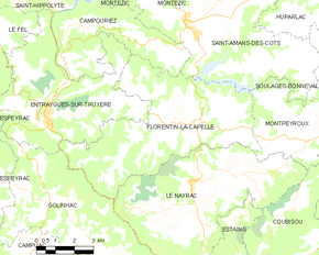 Poziția localității Florentin-la-Capelle