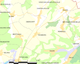 Mapa obce Tromborn