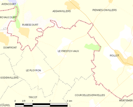 Mapa obce Le Frestoy-Vaux