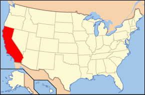 California's location in the United States