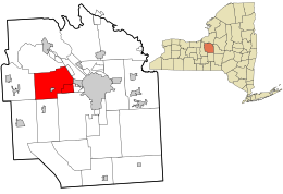 Location in Onondaga County and the state of New York.