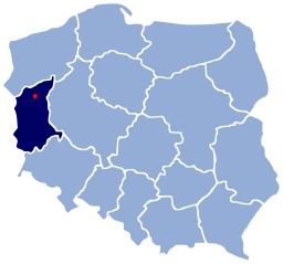 Gorzów Wielkopolskis läge i Polen