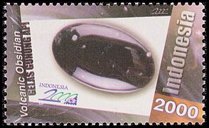 Stamp of Indonesia - 2000 - Colnect 191995 - Volcanic Obsidian.jpeg