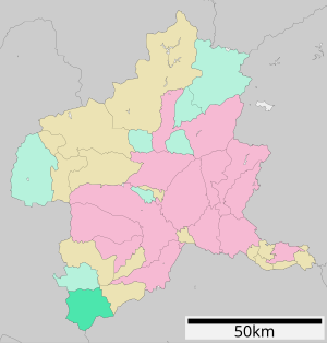 Lage Uenos in der Präfektur
