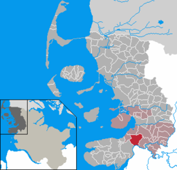 Läget för kommunen Witzwort i Kreis Nordfriesland