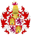 Arms of the Crown Castile with the Royal Crest