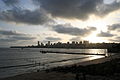 The upmarket neighbourhoods of Walkeshwar and Nepean Sea Road as seen from Marine drive.