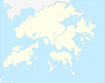 Central på en karta över Hongkong
