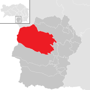 Lage der Gemeinde Deutschlandsberg im Bezirk Deutschlandsberg (anklickbare Karte)