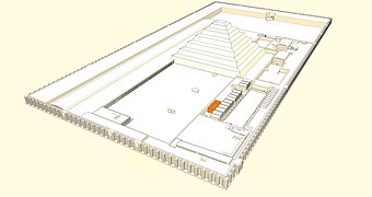 Position du « temple T ».