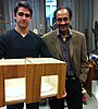 Dr. Vilayanur S. Ramachandran & Matthew Marradi holding the original Mirror Box