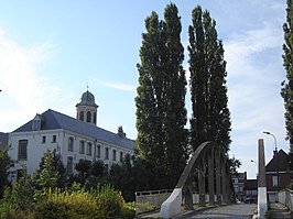 Drongen, met Oude Abdij, Sint-Gerolfkerk en Pontbrug