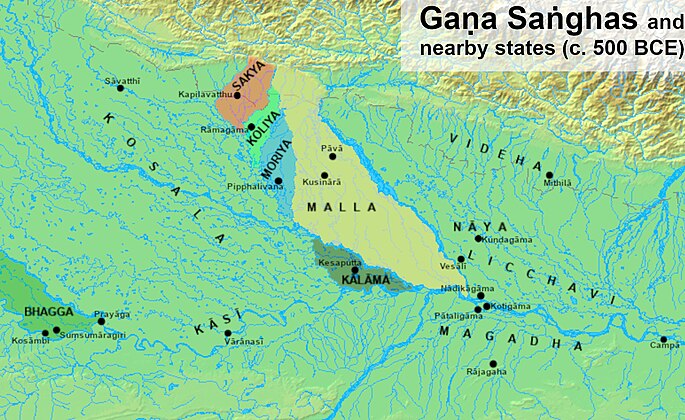 500 ईसापूर्व, शक्तिशाली गणसंघ अउर मगध जनपद