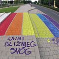 Regenboogpad in Zagreb (Kroatië); 2015