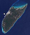 Immaġini bis-satellita tal-gżira ta' Cozumel fl-2001.