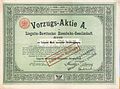 Liegnitz-Rawitscher Eisenbahngesellschaft Vorzugsaktie A von 1898