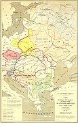 Јазична, етнографска и политичка карта на Источна Европа од 1868 година од Казимир Деламар   Рутенците и рутенскиот јазик