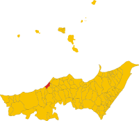 Locatie van Torrenova in Messina (ME)