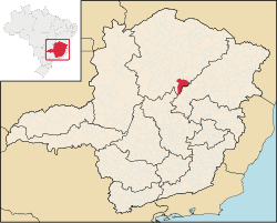 Localização de Olhos-d'Água em Minas Gerais