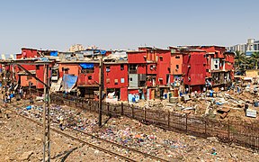 A slum near Bandra railway station