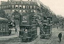 Automotrices électrique à accumulateurs, système Heilmann, de 1897, place Pereire.