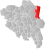 Engerdal markert med rødt på fylkeskartet