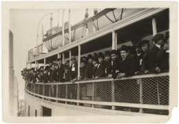 Photograph of Immigrants on a Ferry Boat Near Ellis Island - NARA - 594479.gif