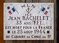 Plaque au no 79 commémorant la mort du FFI Jean Bachelet en 1944.