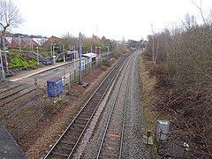 Site of the station in 2018 adjacent to Soho Benson Road tram stop