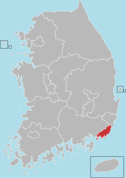 釜山廣域市位置圖