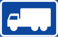 Symbol plate for specified vehicle or road user category (lorry)