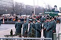 East German Volkspolizei at ceremony for the official opening of the Brandenburg Gate, December 22, 1989