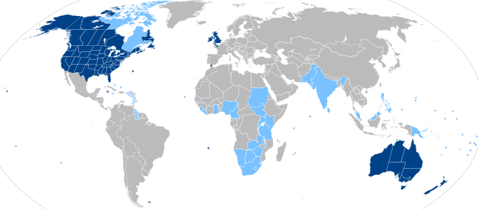 English Language around the world.