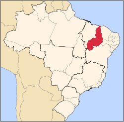 สถานที่ตั้งของรัฐปีเอาอีในบราซิล