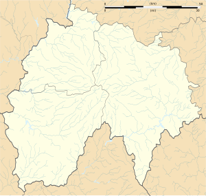 莱泰尔讷在康塔尔省的位置