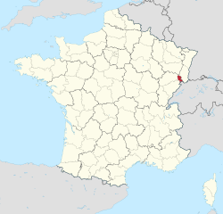 Belforas atrašanās vieta Francijā