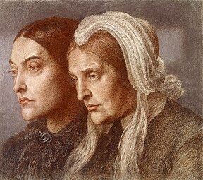 Retratos de la hermana del artista, Christina, y de su madre Frances (1877)