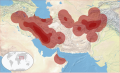 Heatmap with relief background