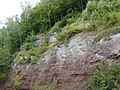 Milbitz, geologische Formation an der Schiefergasse