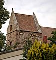 Protestantische Kirche (Obersülzen). Giebelturm mit Schildgiebeln