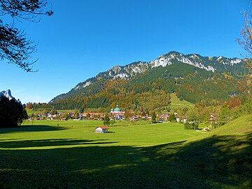 Kofel, Laber, village Ettal,