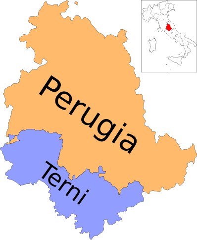 Map of Umbria