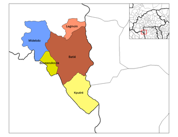 Midebdo Department location in the province