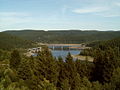 Okerstausee, Blick von der Ortschaft Schulenberg im Oberharz