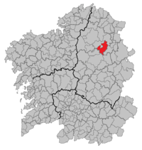 Localização de Castro de Rei na Galiza