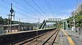 A view of the platforms and tracks.